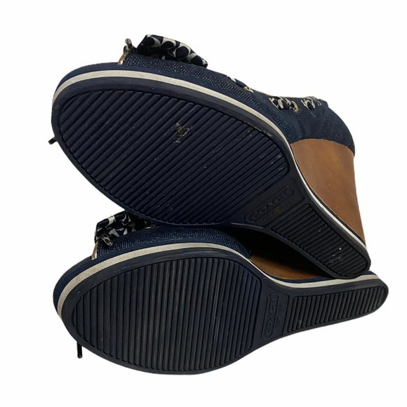 Coach Thalia Peep Toe Cork Wedge - Picture 7 of 8